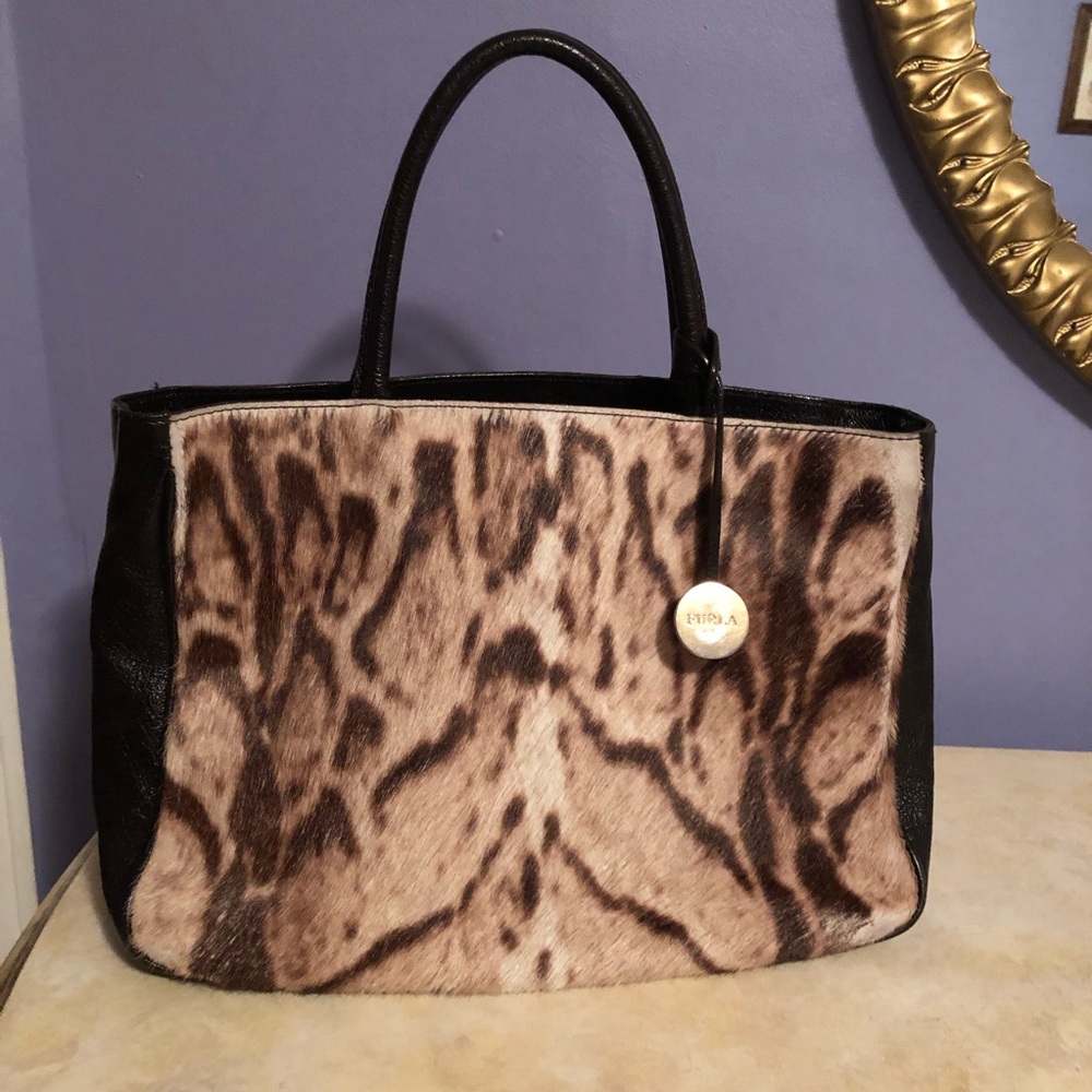 Furla Top Handle Bag - Leopard Print